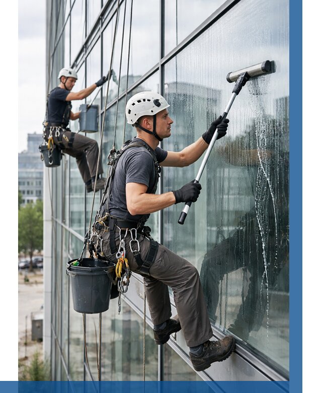 Мойка витражей альпинистами в Кызыле от 726 р. под ключ|ВЫСОТНИК-Кзл