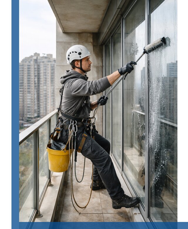 Профессиональная мойка балконного остекления в Кызыле