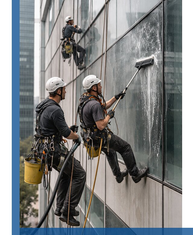 Профессиональная высотная мойка фасадов зданий в Кызыле