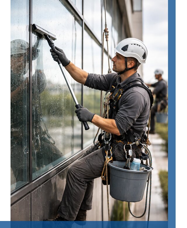 Мойка стеклянных фасадов в Кызыле от 207 р. | ВЫСОТНИК-Кзл