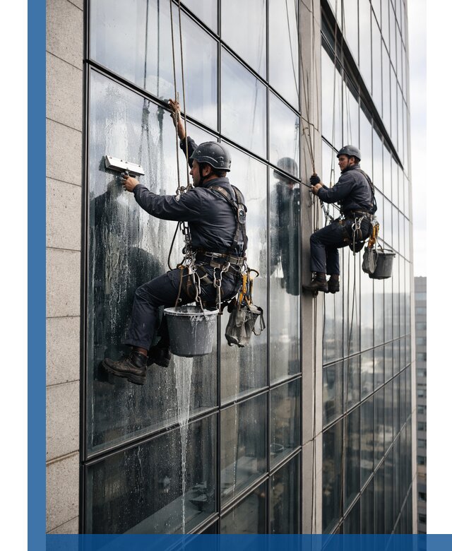Профессиональная мойка стеклянных фасадов зданий в Кызыле
