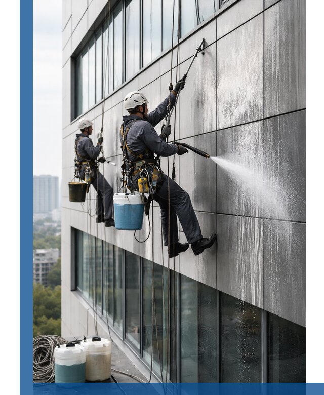 Профессиональная мойка вентилируемых фасадов в Кызыле