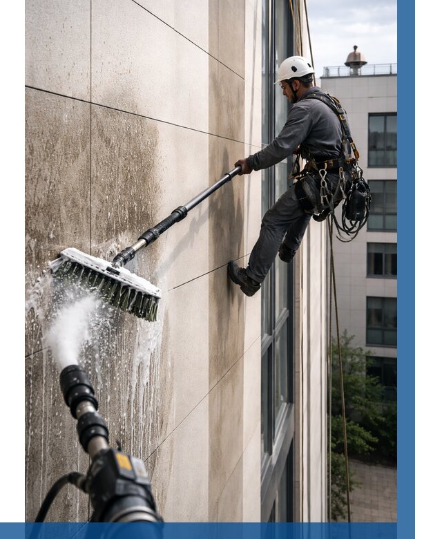 Мойка фасада из керамогранита в Кызыле от 311 р. | ВЫСОТНИК-Кзл