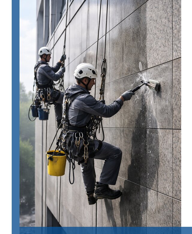 Профессиональная мойка фасада из керамогранита в Кызыле