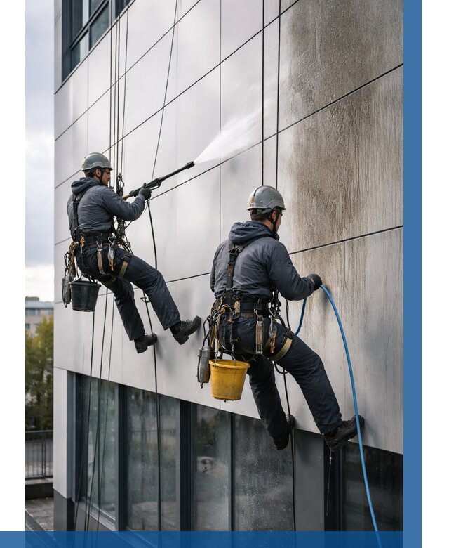 Мойка фасада из композита в Кызыле по цене от 311 р. | ВЫСОТНИК-Кзл