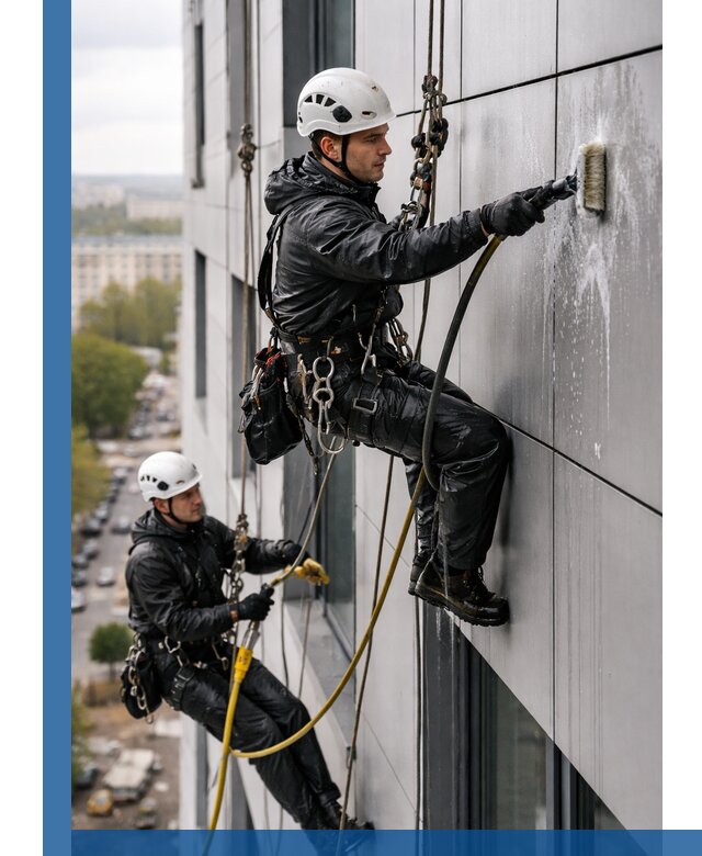 Профессиональная мойка фасада из композита в Кызыле