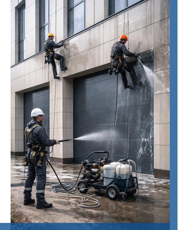 Послестроительная мойка фасада в Кызыле от 311 р. | ВЫСОТНИК-Кзл