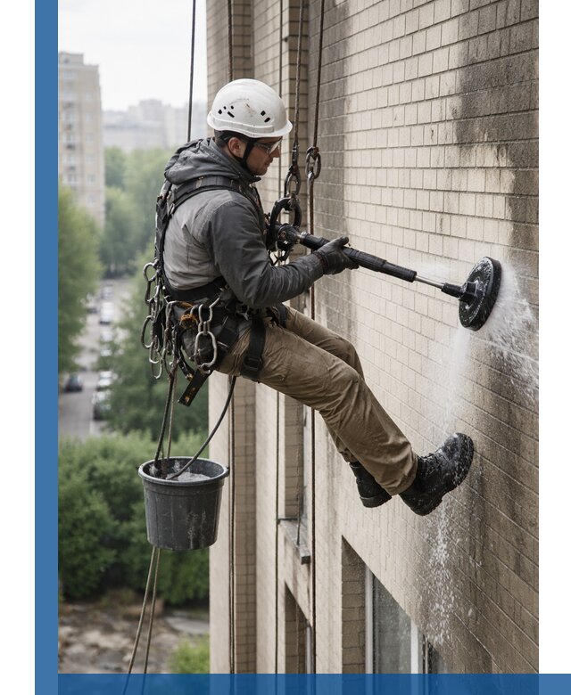 Очистка фасада от копоти в Кызыле профессионально и безопасно