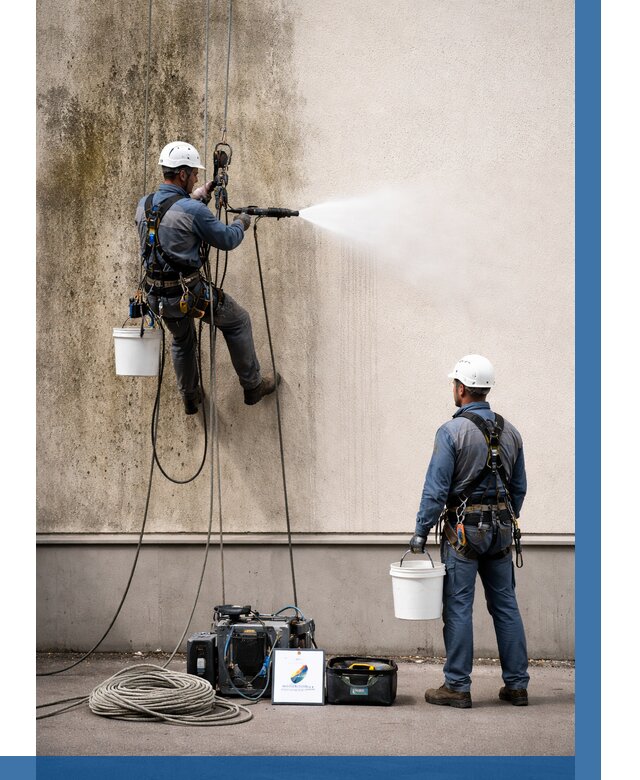 Очистка фасада от плесени в Кызыле от 311 р. | ВЫСОТНИК-Кзл