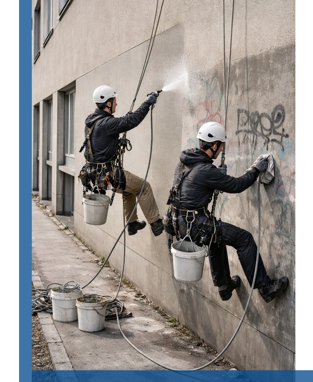 Антиграффити покрытие фасада с защитой от надписей в Кызыле