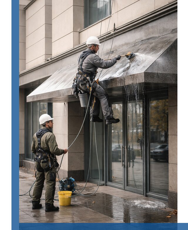 Профессиональная мойка козырьков и навесов в Кызыле