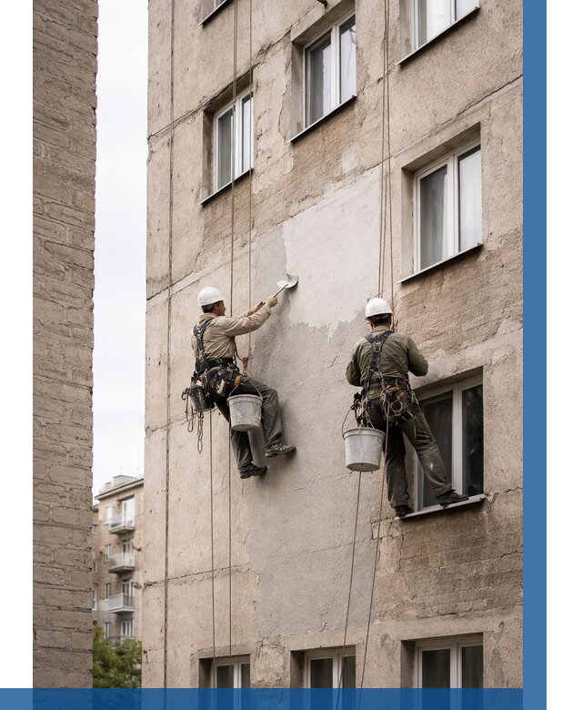 Косметический ремонт фасада в Кызыле от 1141 р. | ВЫСОТНИК-Кзл