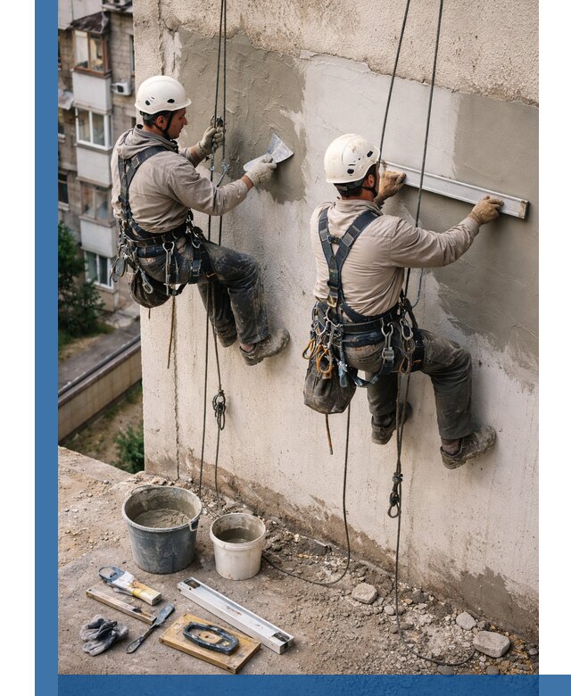 Комплексный ремонт штукатурного фасада с гарантией в Кызыле