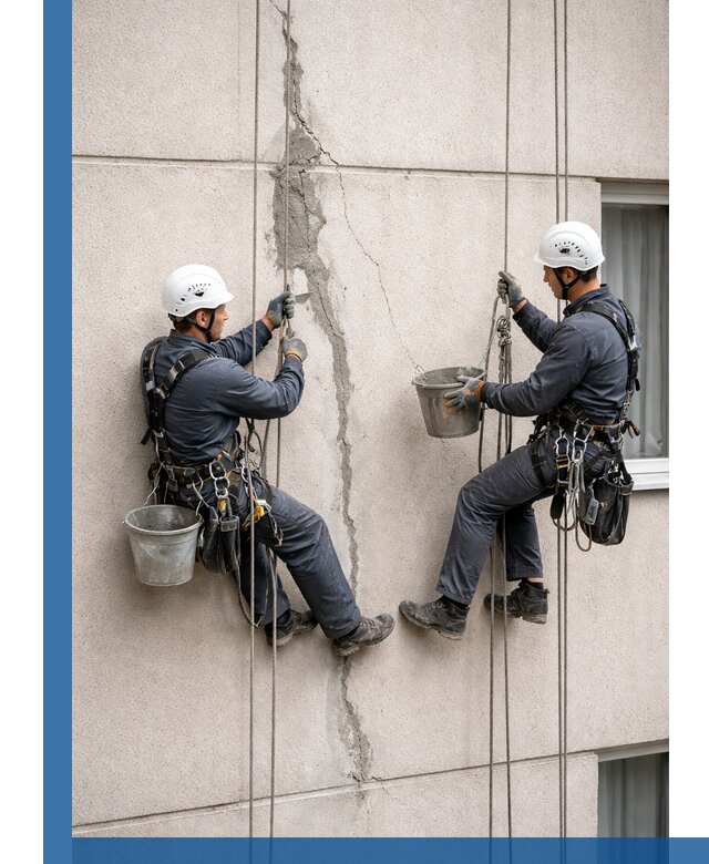 Заделка трещин на фасаде в Кызыле с гарантийным ремонтом