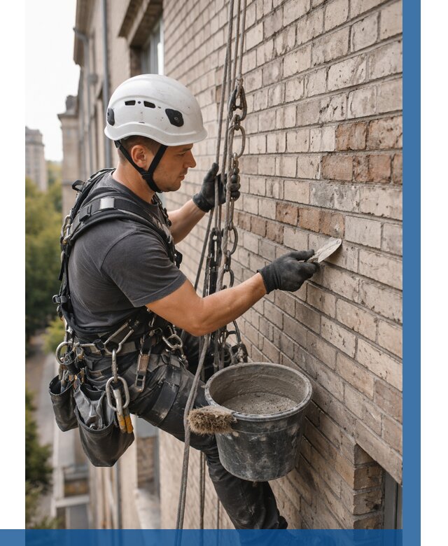 Ремонт кирпичной кладки фасада в Кызыле от 1867 р. | ВЫСОТНИК-Кзл