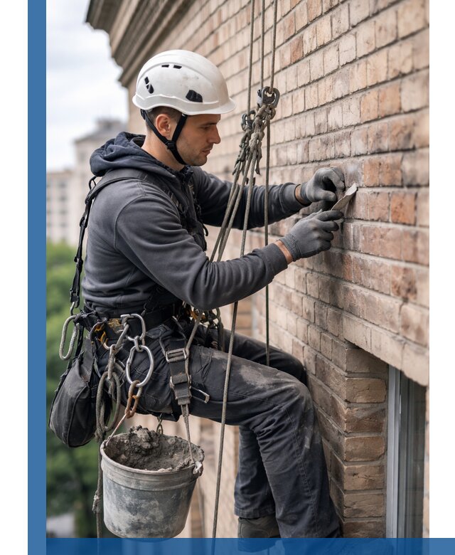 Качественный ремонт кирпичной кладки фасада в Кызыле с гарантией