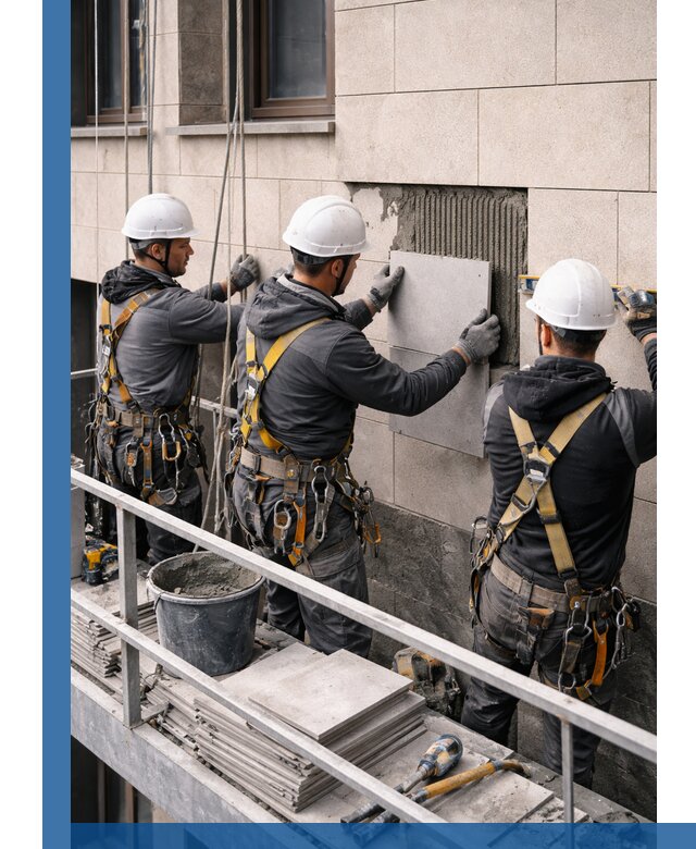 Ремонт облицовки фасада плиткой в Кызыле с гарантией