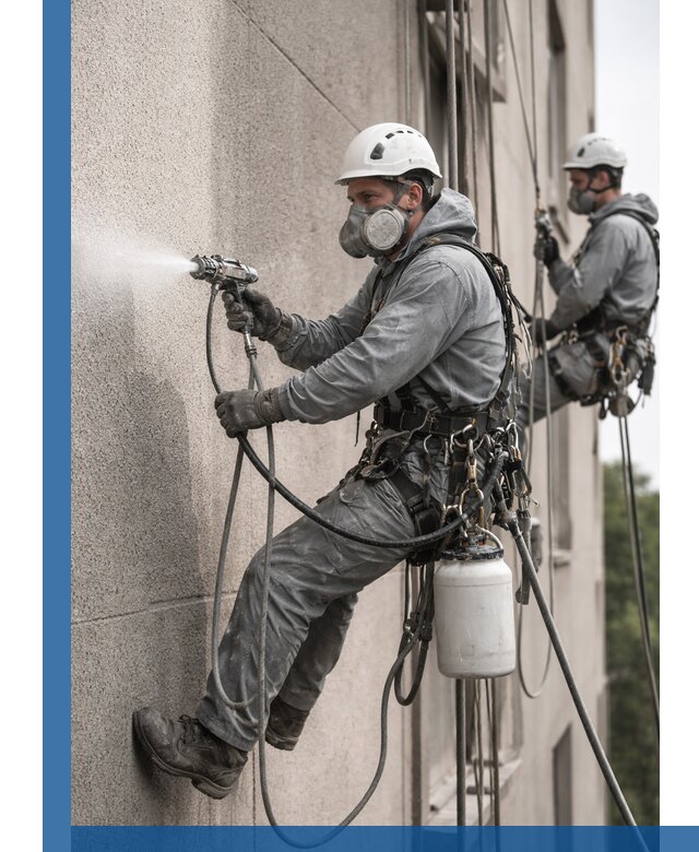 Безвоздушная покраска фасадов зданий в Кызыле профессионально