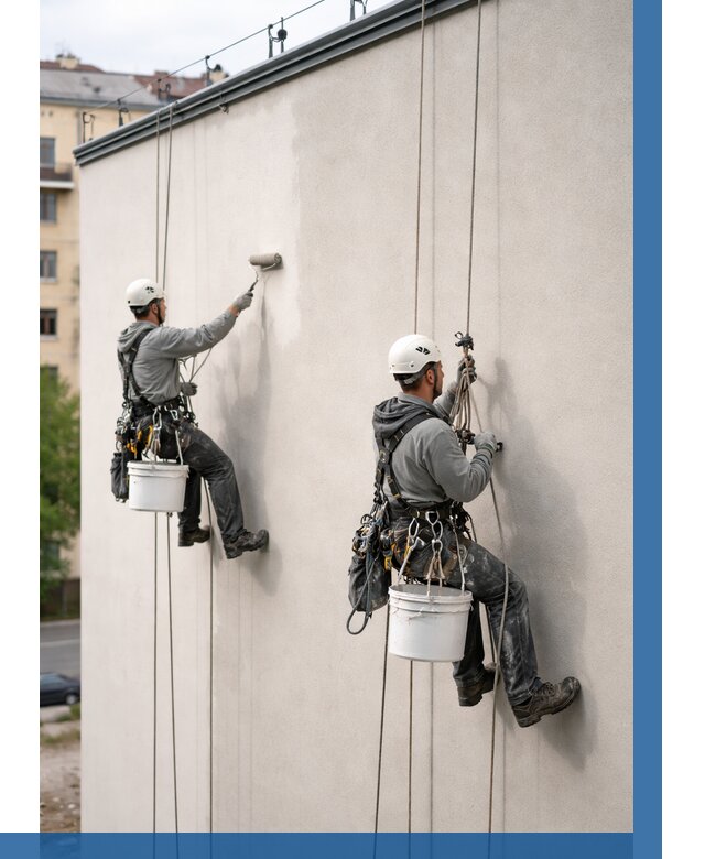 Покраска оштукатуренного фасада в Кызыле от 332 р. | ВЫСОТНИК-Кзл