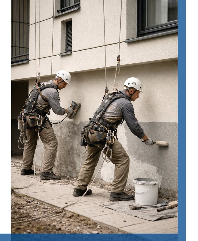 Окраска цоколя здания в Кызыле от 467 р. под ключ | ВЫСОТНИК-Кзл