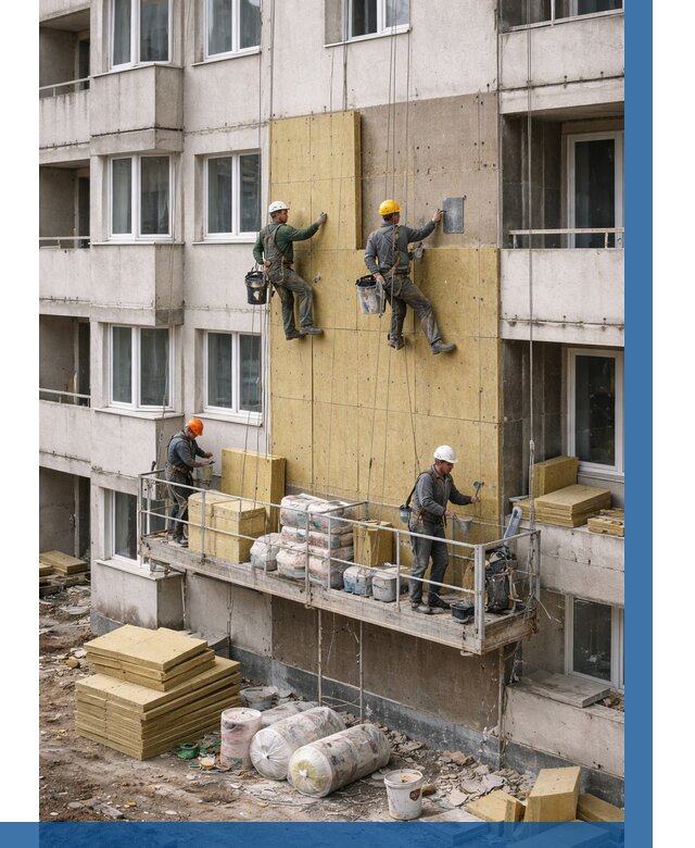 Утепление фасада минватой в Кызыле от 1556 р. | ВЫСОТНИК-Кзл