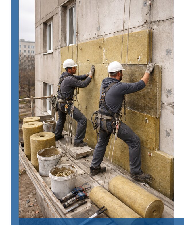 Утепление фасада минватой в Кызыле под ключ с гарантией