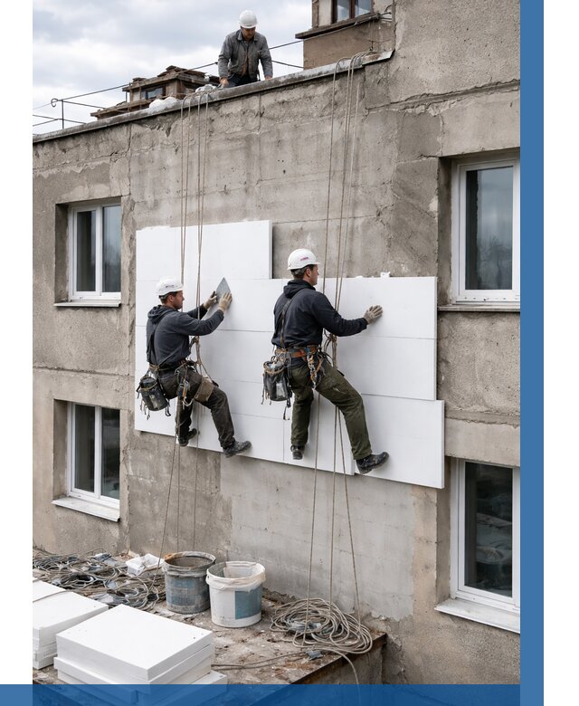 Утепление фасада пенополистиролом в Кызыле от 1867 р. | ВЫСОТНИК-Кзл