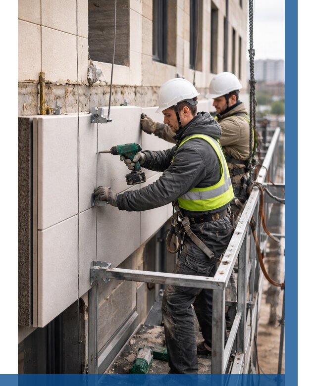 Монтаж фасадных термопанелей в Кызыле от 1556 р. | ВЫСОТНИК-Кзл