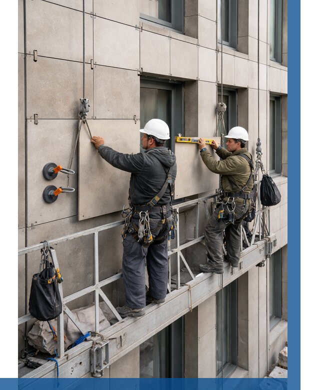 Монтаж керамогранита на фасад в Кызыле от 2593 р. | ВЫСОТНИК-Кзл