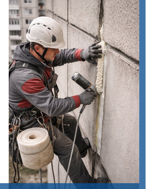 Утепление межпанельных швов в Кызыле от 726 р. | ВЫСОТНИК-Кзл