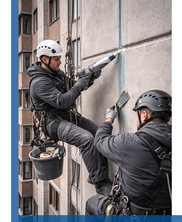 Вторичная герметизация швов фасада и кровли в Кызыле
