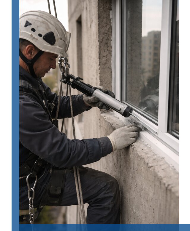 Герметизация оконных швов снаружи в Кызыле профессионально