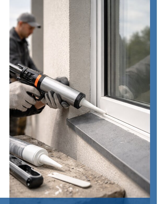 Герметизация монтажных швов окон в Кызыле от 674 р. | ВЫСОТНИК-Кзл