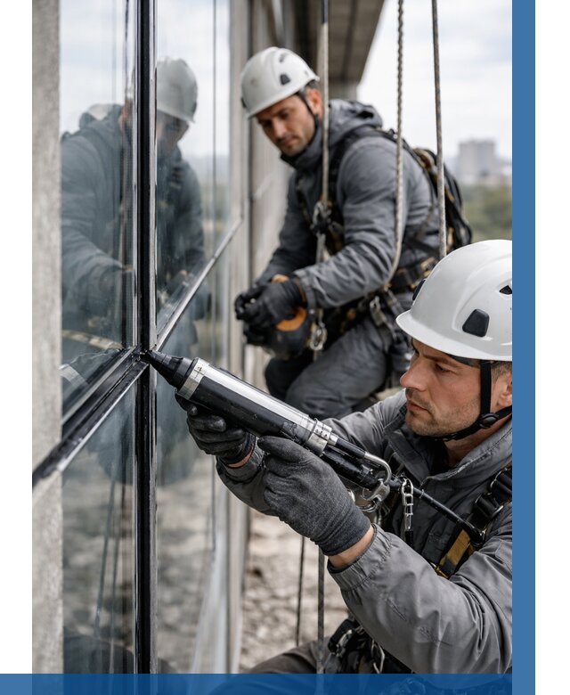 Герметизация витражных швов в Кызыле от 674 р. | ВЫСОТНИК-Кзл