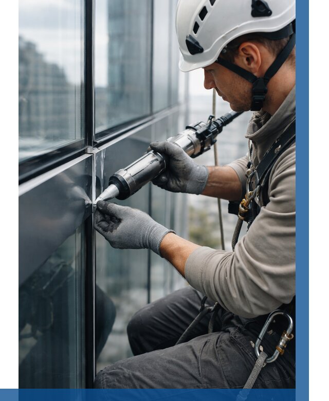 Герметизация стыков витража в Кызыле от 1245 р. | ВЫСОТНИК-Кзл