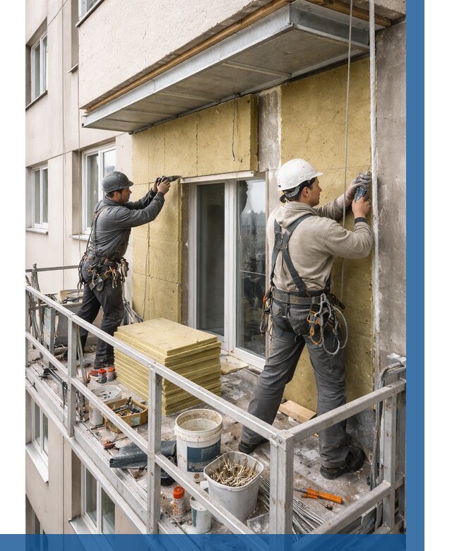 Утепление балкона снаружи в Кызыле от 1659 р. под ключ ВЫСОТНИК-Кзл