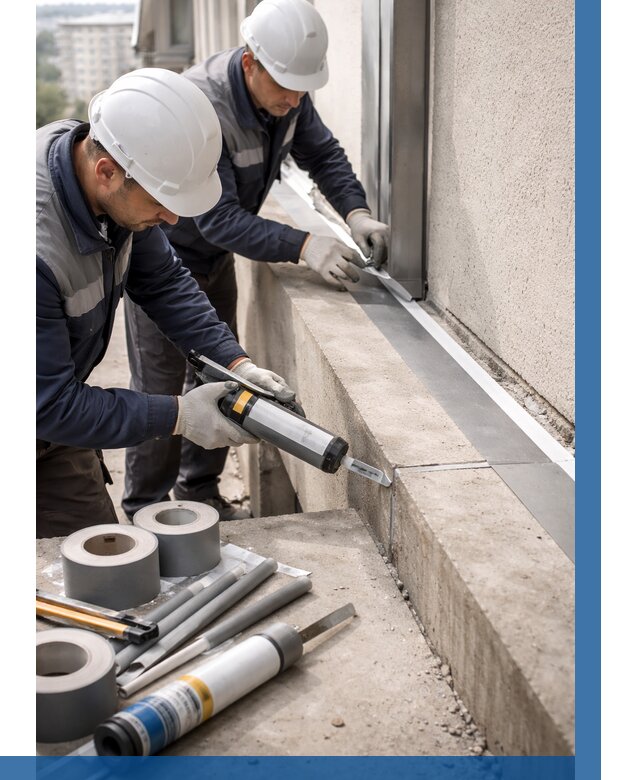 Герметизация примыкания балкона в Кызыле от 4667 р. | ВЫСОТНИК-Кзл