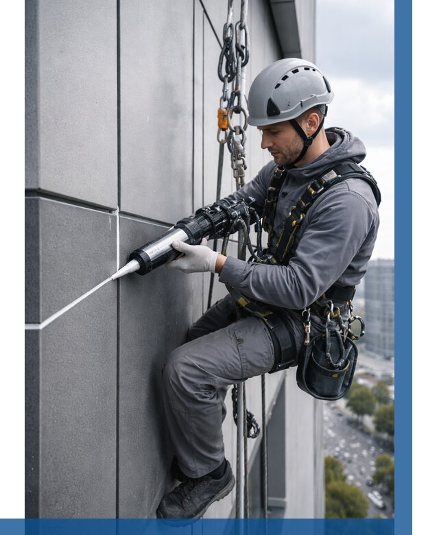 Герметизация стыков фасадных панелей в Кызыле от 6741 р.| ВЫСОТНИК-Кзл