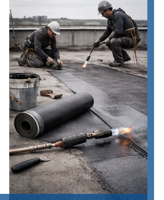 Ремонт рулонной кровли в Кызыле от 674 р. | ВЫСОТНИК-Кзл