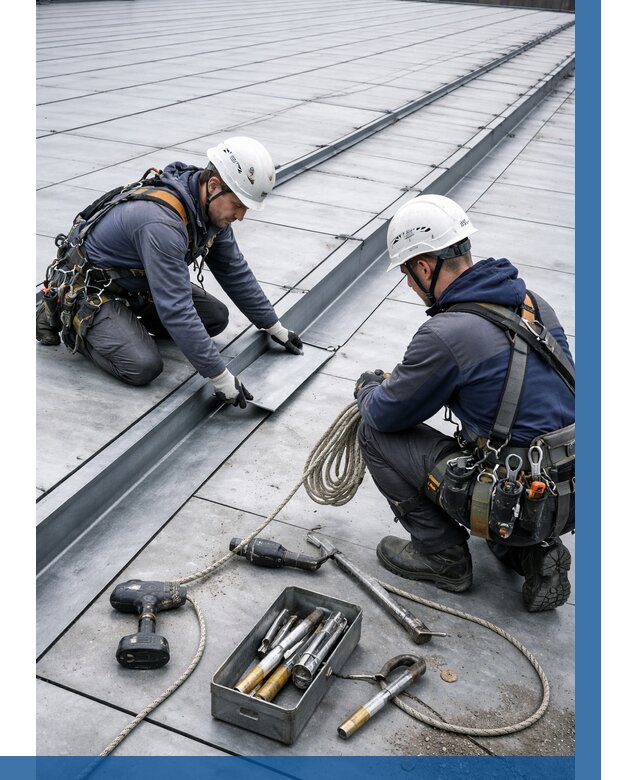 Ремонт фальцевой кровли в Кызыле от 726 р. | ВЫСОТНИК-Кзл