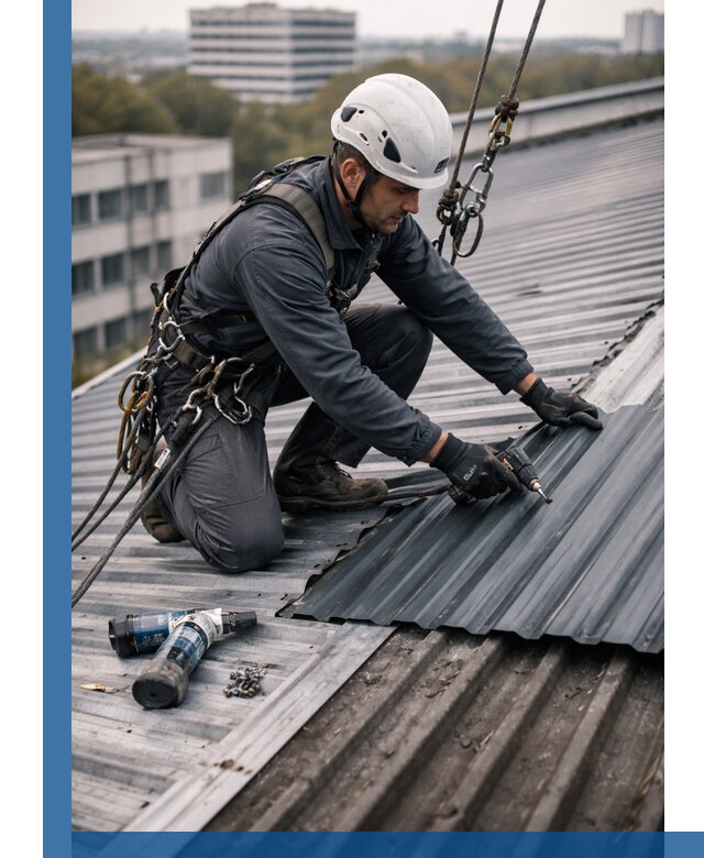 Ремонт профнастила на кровле в Кызыле, работы под ключ