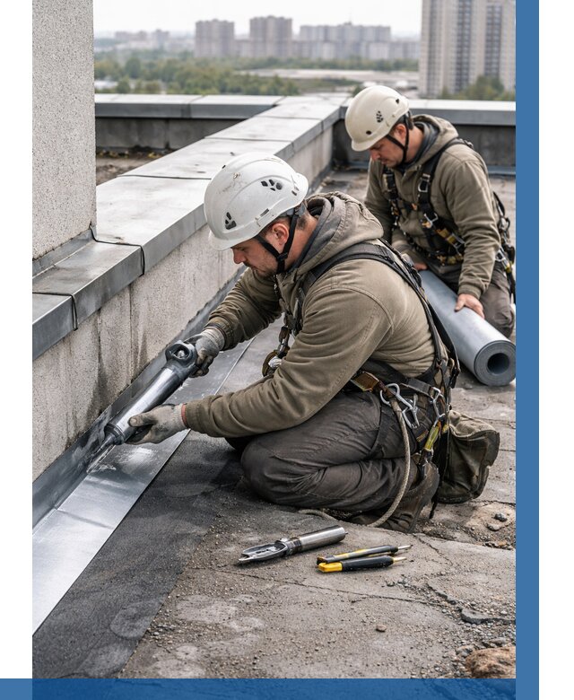 Ремонт кровельных примыканий в Кызыле от 1245 р. | ВЫСОТНИК-Кзл