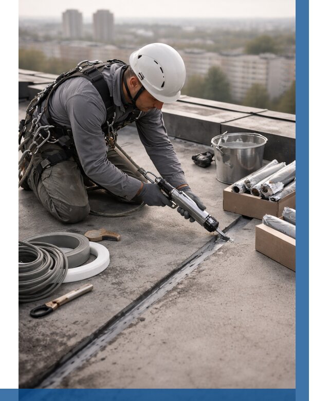 Герметизация швов кровли в Кызыле от 467 р./м2 | ВЫСОТНИК-Кзл