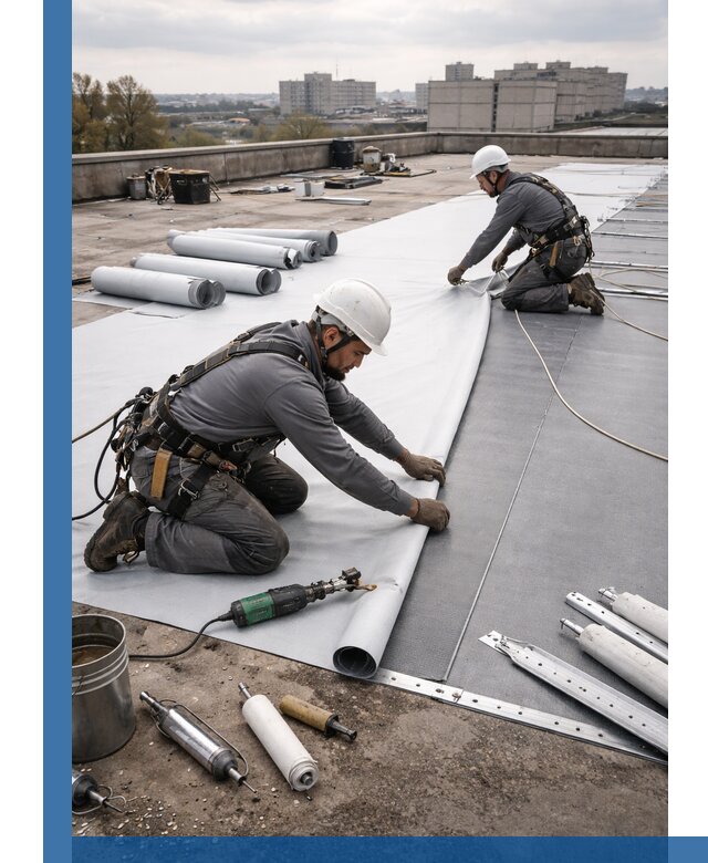 Монтаж мембранной кровли в Кызыле для промышленных зданий