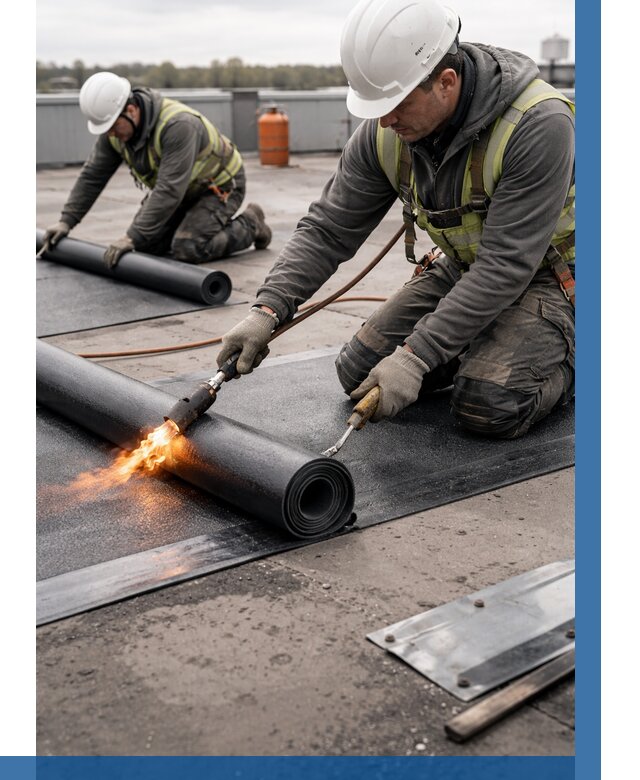 Монтаж наплавляемой кровли в Кызыле от 882 р. — ВЫСОТНИК-Кзл