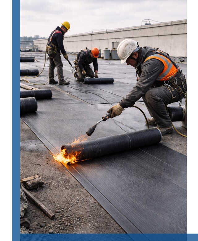 Монтаж наплавляемой кровли в Кызыле профессионально
