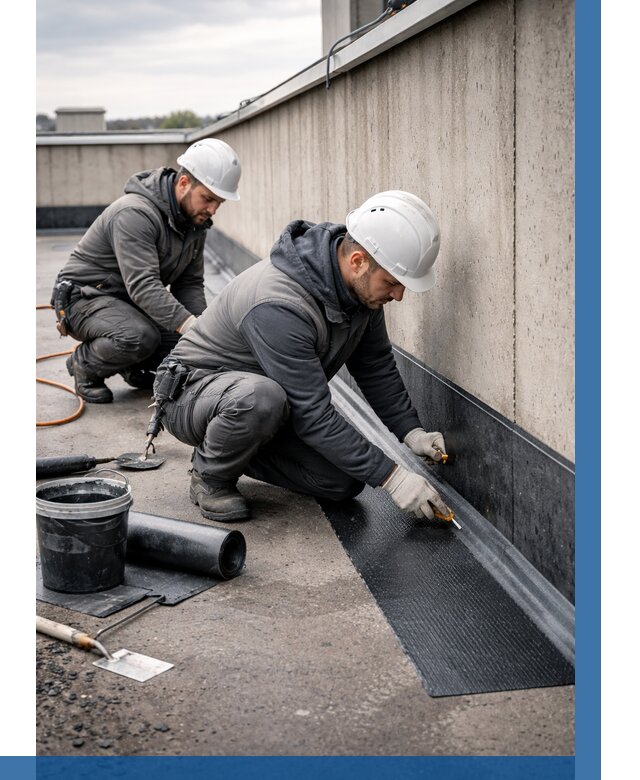 Гидроизоляция примыканий на кровле в Кызыле от 933 р. | ВЫСОТНИК-Кзл