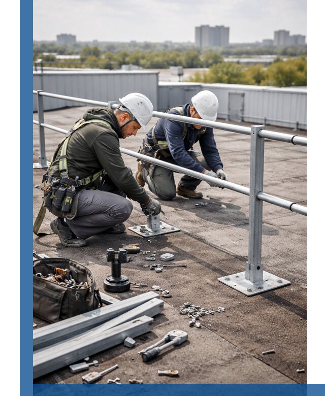 Монтаж кровельного ограждения в Кызыле под ключ с гарантией