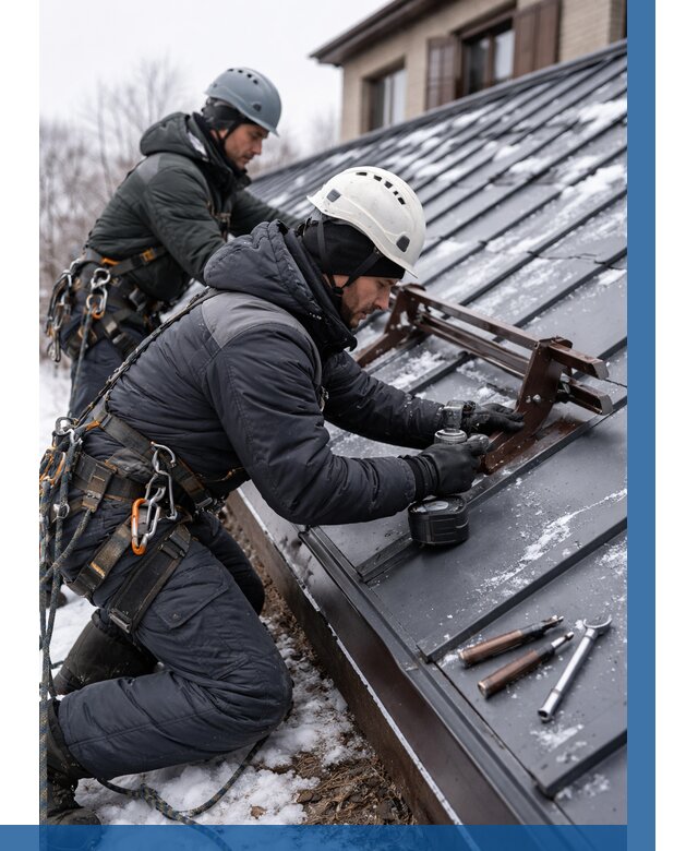 Монтаж снегозадержателей в Кызыле от 467 р. | ВЫСОТНИК-Кзл