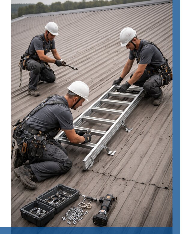 Монтаж кровельной лестницы в Кызыле от 4667 р. | ВЫСОТНИК-Кзл